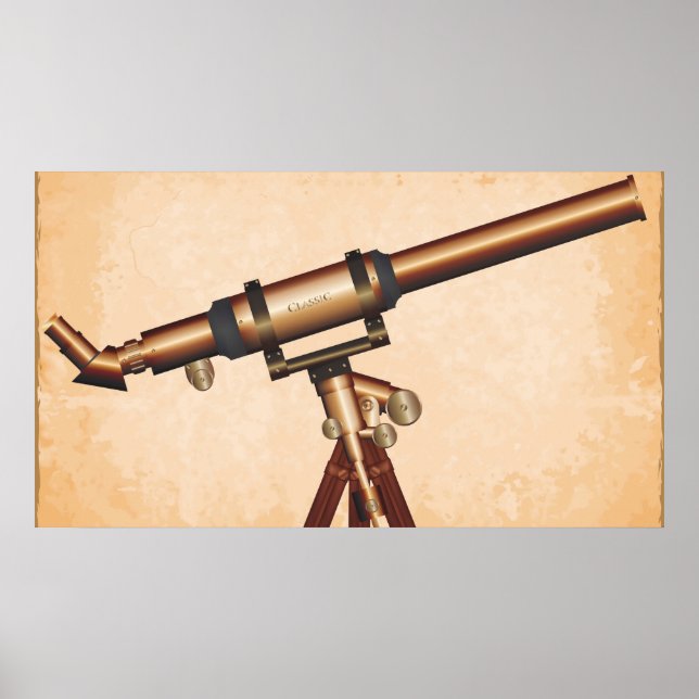 Klassisk teleskop poster (Framsidan)