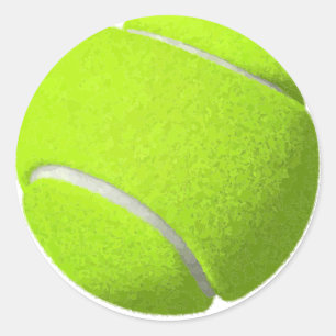 Klassisk tennis Boll Runt Klistermärke