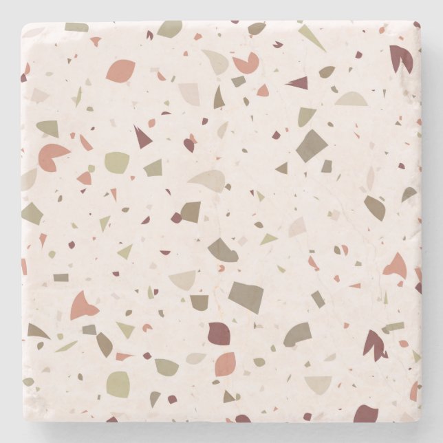 Klassisk terrazzo marble golv mönster, bakgrund stenunderlägg (Framsidan)