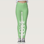Klassisk text för Kärlek Sage Monochrome Leggings<br><div class="desc">Anpassade med texten. Skriva i CAPS.</div>
