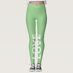 Klassisk text för Kärlek Sage Monochrome Leggings