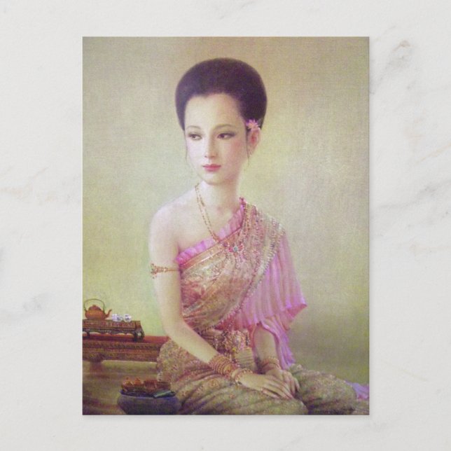 klassisk Thai antique stil-vykort Vykort (Framsida)