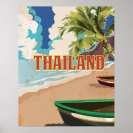 Klassisk Thailand vintage-resoraffisch Poster