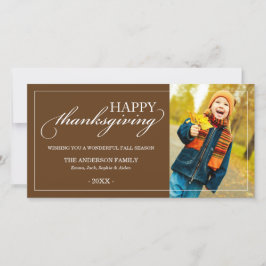KLASSISK THANKSGIVING | FALL-FOTOKORT JULKORT