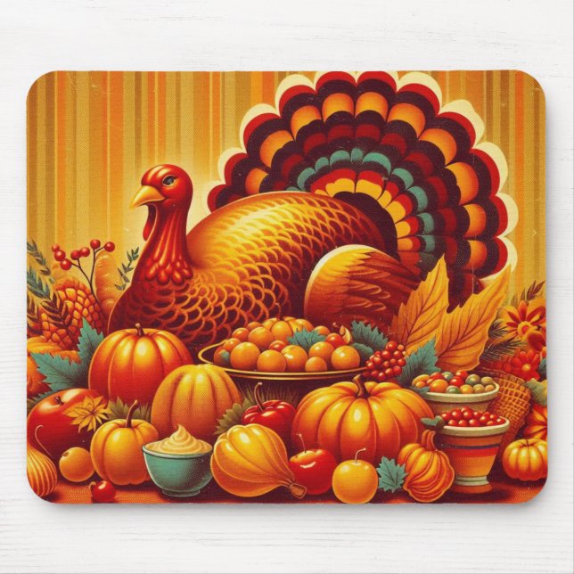 klassisk Thanksgiving/vintage Turkiet Musmatta (Framsidan)