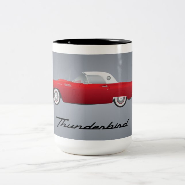 Klassisk Thunderbird-bil Två-Tonad Mugg (Center)