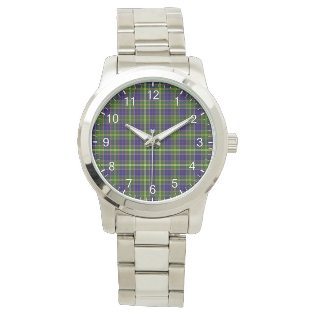 Klassisk Tidlös Clan Arnott Plaid Tartan Plaid Gi Armbandsur (Framsida)