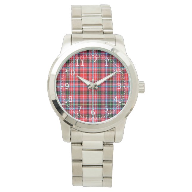 Klassisk tidslös Klan Aberdeen Play Tartan Gift Armbandsur (Framsida)