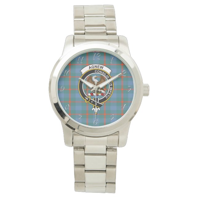 Klassisk tidslös Klan Agnew Ancient Tartan Play G Armbandsur (Framsida)
