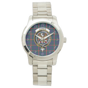 Klassisk tidslös Klan Agnew Tartan Play Gif Armbandsur