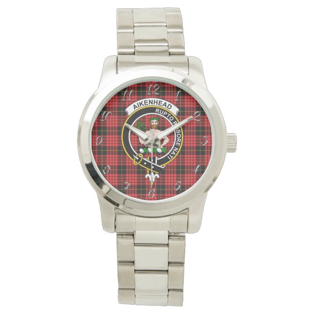 Klassisk tidslös Klan Aikenhead Tartan Play Gift Armbandsur (Framsida)