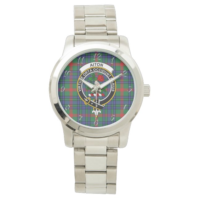 Klassisk tidslös Klan Aiton Ancient Tartan Play G Armbandsur (Framsida)