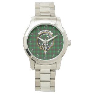 Klassisk tidslös Klan Anstruther Hunting Tartan Armbandsur