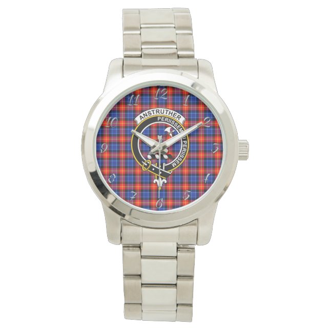 Klassisk tidslös Klan Anstruther Tartan Play Gift Armbandsur (Framsida)