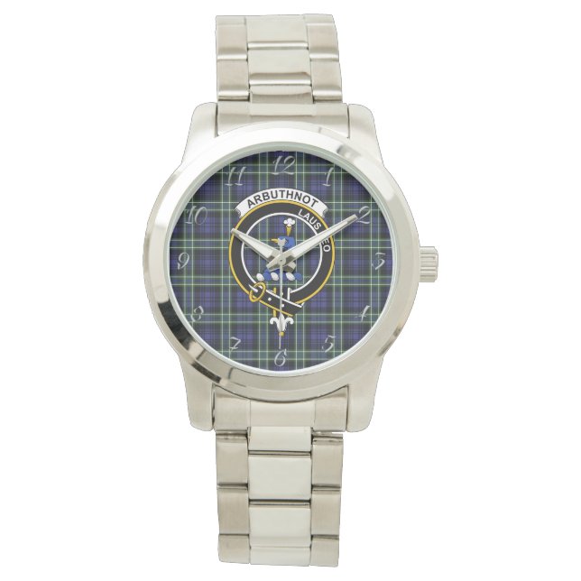 Klassisk tidslös Klan Arbuthnot Tartan Play Gift Armbandsur (Framsida)