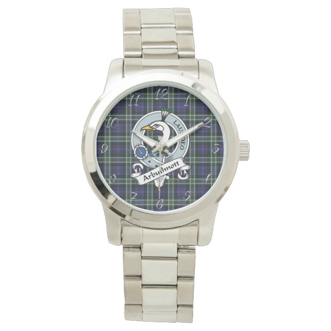 Klassisk tidslös Klan Arbuthnot Tartan Play Gift Armbandsur (Framsida)