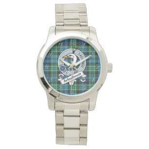 Klassisk tidslös Klan Arbuthnott Hunting Badge tar Armbandsur