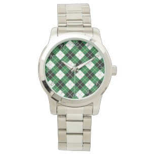 Klassisk, tidslös Klan Argyle diagonal Diamond Tar Armbandsur