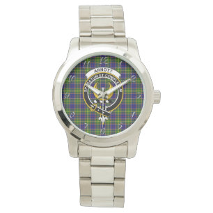 Klassisk tidslös Klan Arnott Tartan Plade Gift Wat Armbandsur