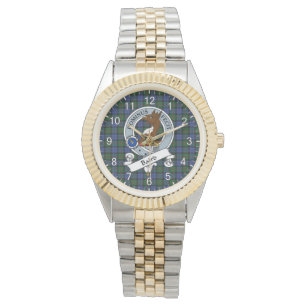 Klassisk tidslös Klan Baird Modern Badge Tartan Armbandsur