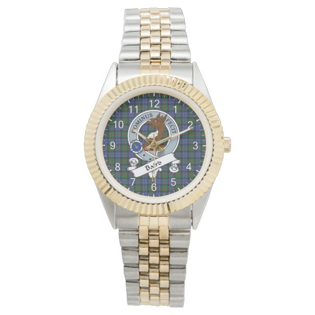 Klassisk tidslös Klan Baird Modern Badge Tartan Armbandsur (Framsida)