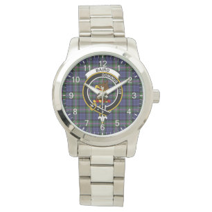 Klassisk tidslös Klan Baird Tartan Badge Play Armbandsur