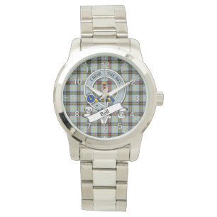 Klassisk tidslös Klan Bell Badge Tartan Play Gift Armbandsur