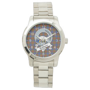 Klassisk tidslös Klan Bethune Badge Tartan Play Armbandsur