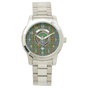 Klassisk tidslös Klan, Bisset Tartan Badge Play Armbandsur
