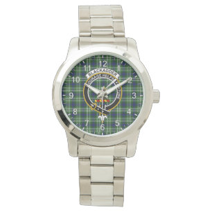 Klassisk tidslös Klan Blackadder Tartan Badge Armbandsur