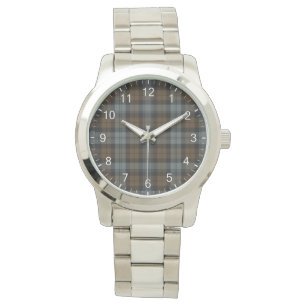 Klassisk tidslös Klan BlackWatch Weasted Tartan Armbandsur