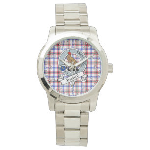 Klassisk tidslös Klan Boswell Modern Badge Tartan Armbandsur