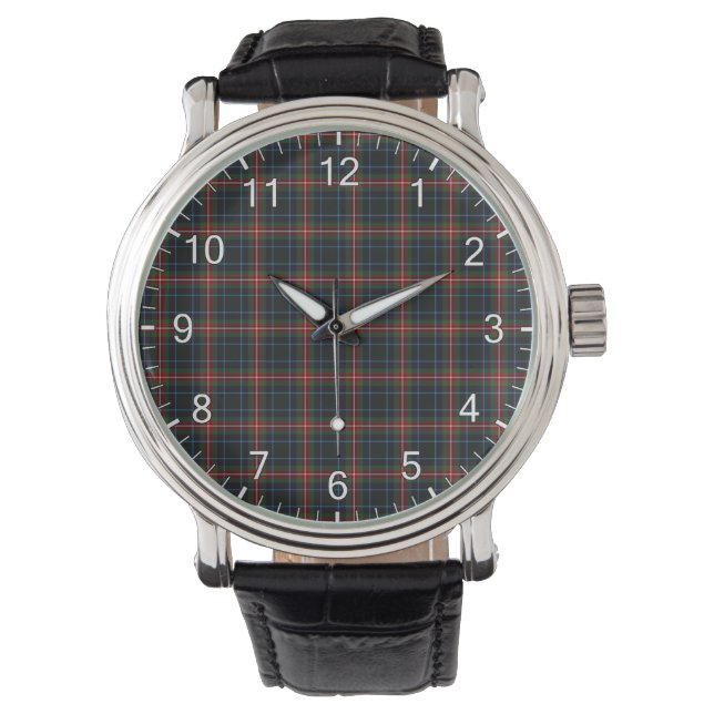 Klassisk tidslös Klan Braveeart Tartan Play Gift Armbandsur (Framsida)