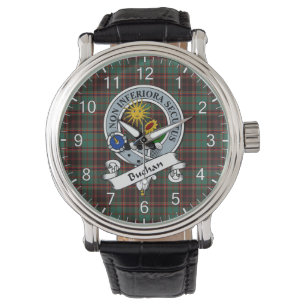 Klassisk tidslös Klan Buchan Ancient Badge Tartan Armbandsur