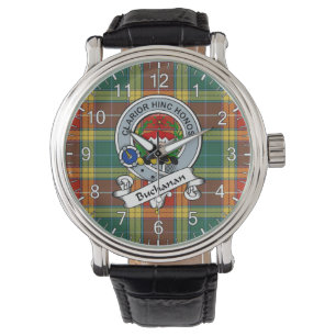 Klassisk tidslös Klan Buchanan Old Sett Bad Tartan Armbandsur