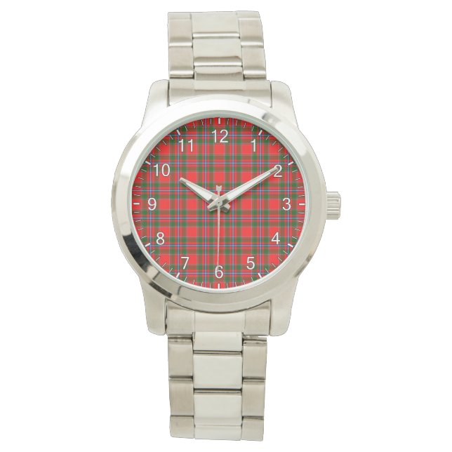 Klassisk tidslös Klan Butter Tartan Play Gift Armbandsur (Framsida)
