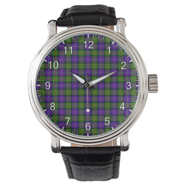 Klassisk tidslös Klan Cameron Tartan Play Gift Wa Armbandsur (Framsida)