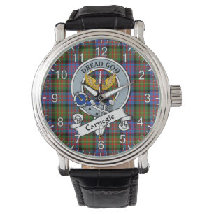 Klassisk tidslös Klan Carnegie Ancient Badge Tarta Armbandsur
