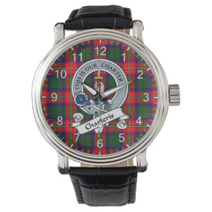 Klassisk tidslös Klan Charteris Badge Tartan Watch Armbandsur