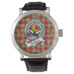 Klassisk tidslös Klan Chattan Badge Tartan Watch Armbandsur