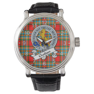 Klassisk tidslös Klan Chattan Modern Badge Tartan Armbandsur