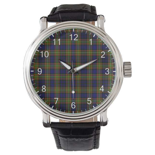 Klassisk tidslös Klan Clelland Tartan Play Gift Armbandsur (Framsida)