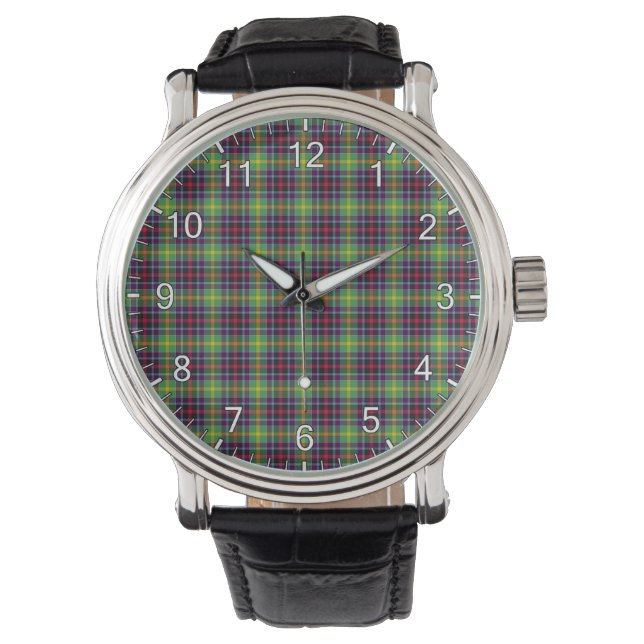 Klassisk tidslös Klan Clephane Tartan Play Gift Armbandsur (Framsida)