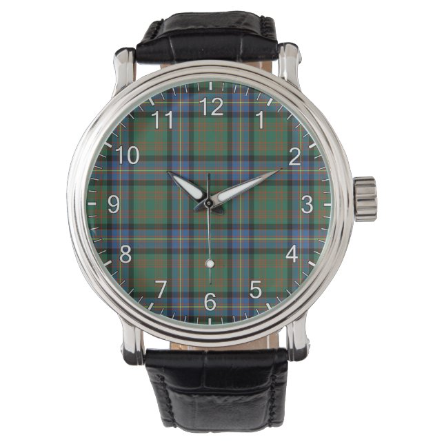 Klassisk tidslös Klan Cochrane Ancient Tartan Plai Armbandsur (Framsida)