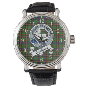Klassisk tidslös Klan Cochrane Hunting Badge Tarta Armbandsur