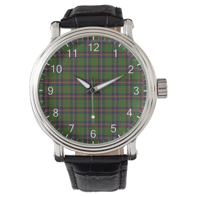 Klassisk tidslös Klan Cochrane Hunting Tartan Plai Armbandsur (Framsida)