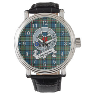 Klassisk tidslös Klan Colquhoun Ancient Badge Tart Armbandsur