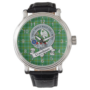 Klassisk tidslös Klan Cranstoun Ancient Badge Tart Armbandsur