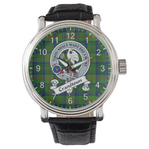 Klassisk tidslös Klan Cranstoun Hunting Badge Tart Armbandsur