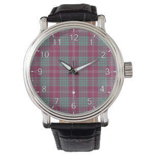 Klassisk tidslös Klan Crawford Ancient Tartan Plai Armbandsur